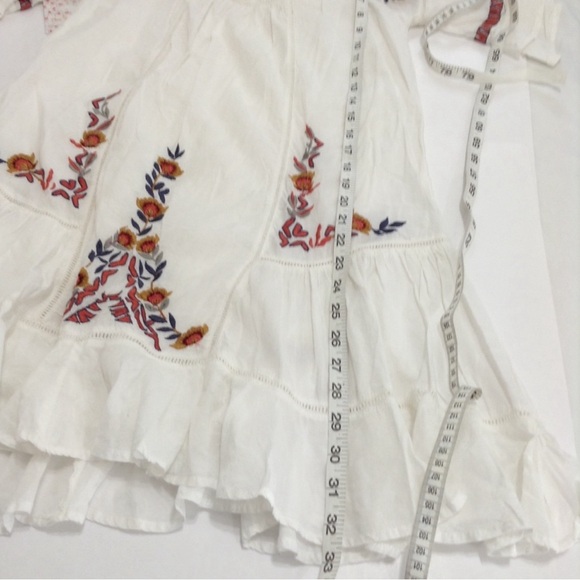 Free People Pavlo Floral Embroidered Mini Shift Dress Boho Womens XS - Picture 5 of 6